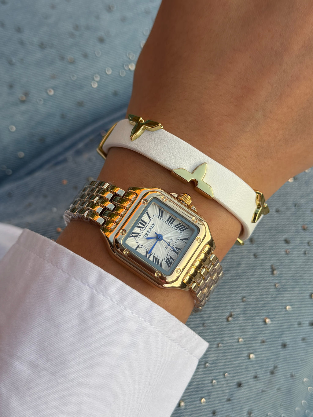 Reloj Classic Gold Square