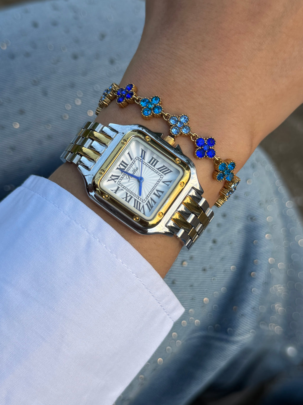 Pulsera Flor Azul