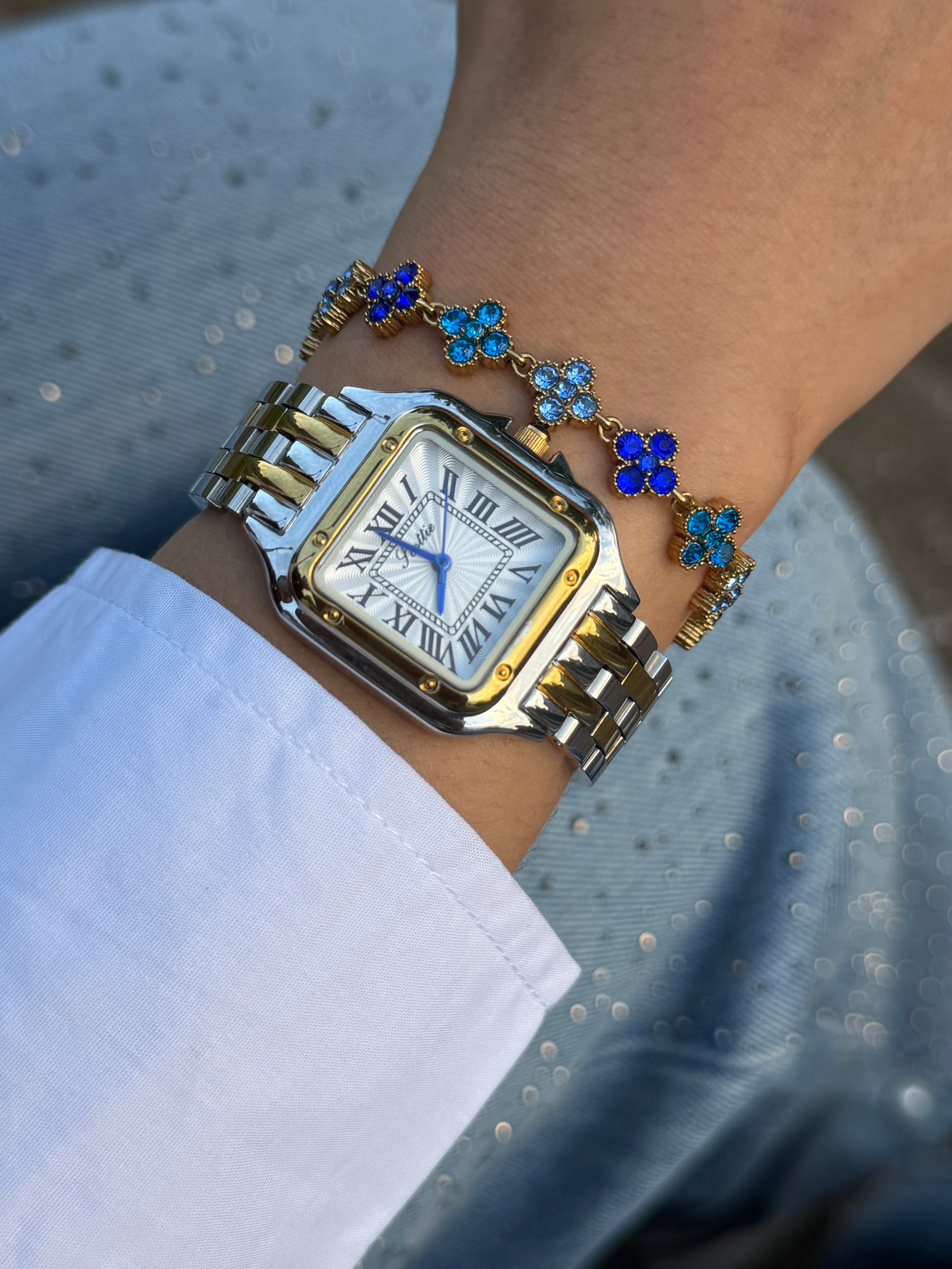 Pulsera Flor Azul