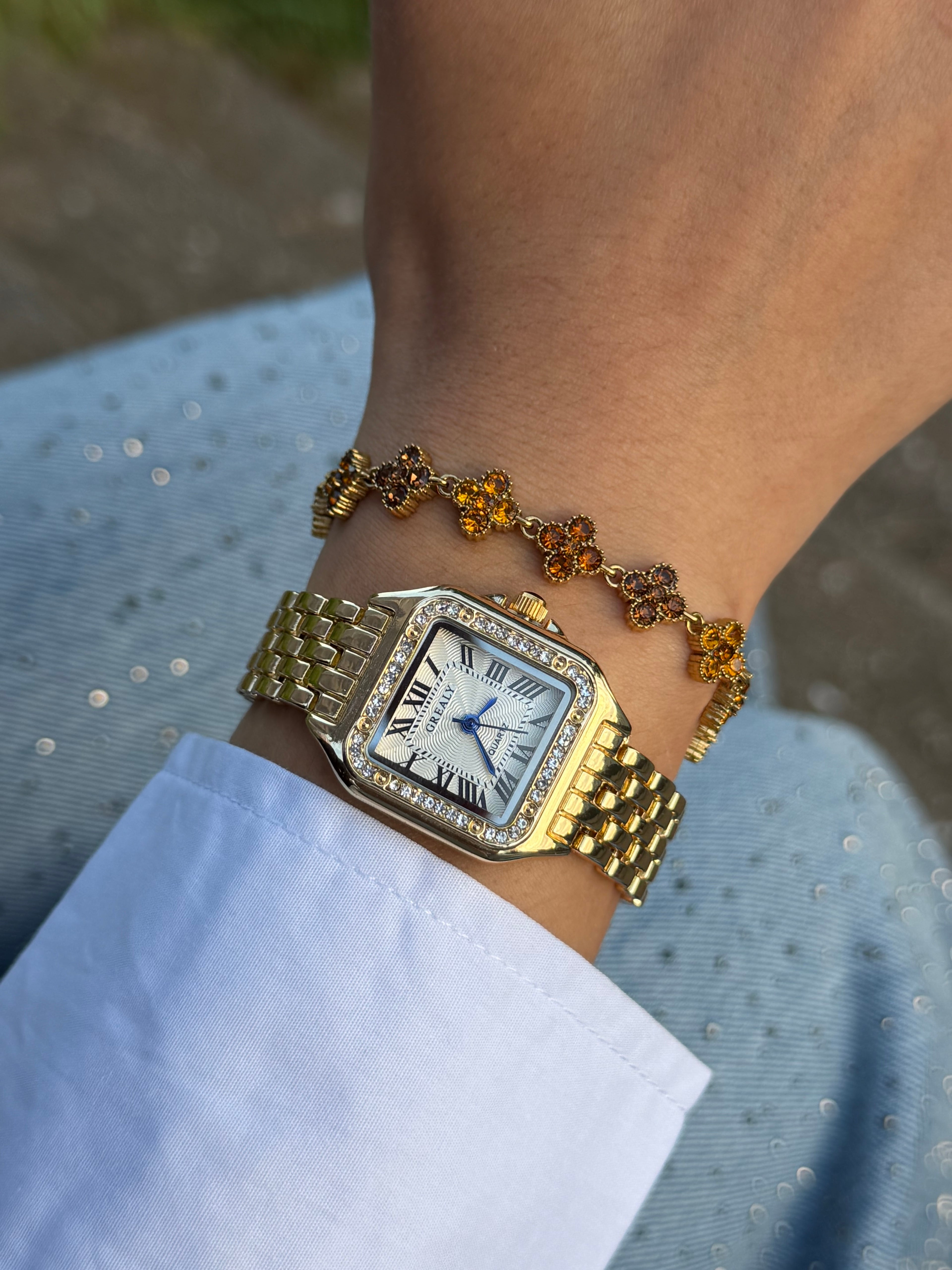 Pulsera Flor Coffe