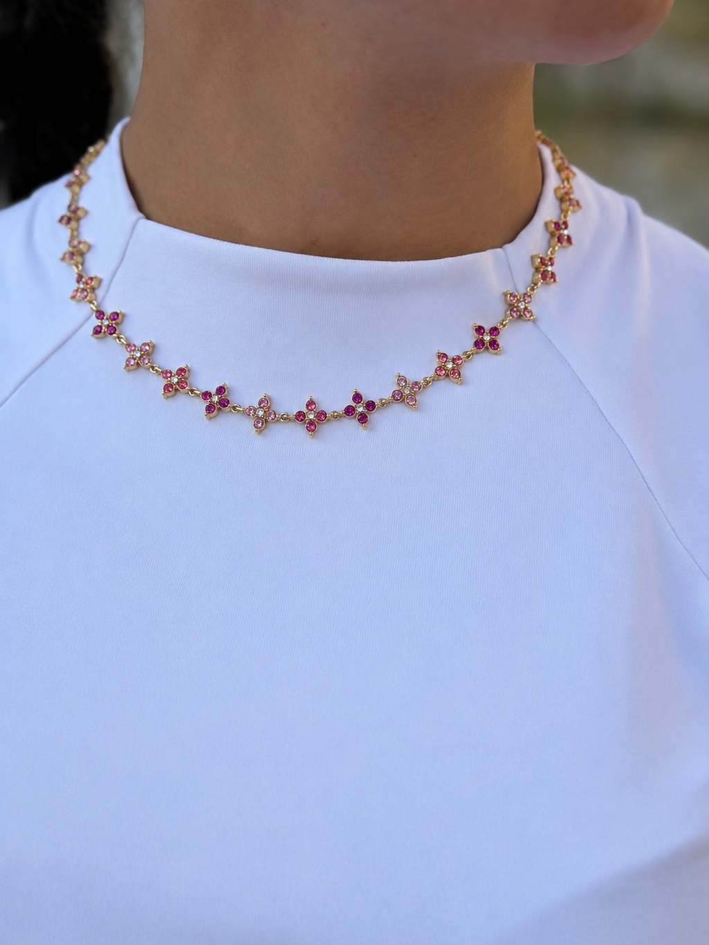 Collar Flores Rubí