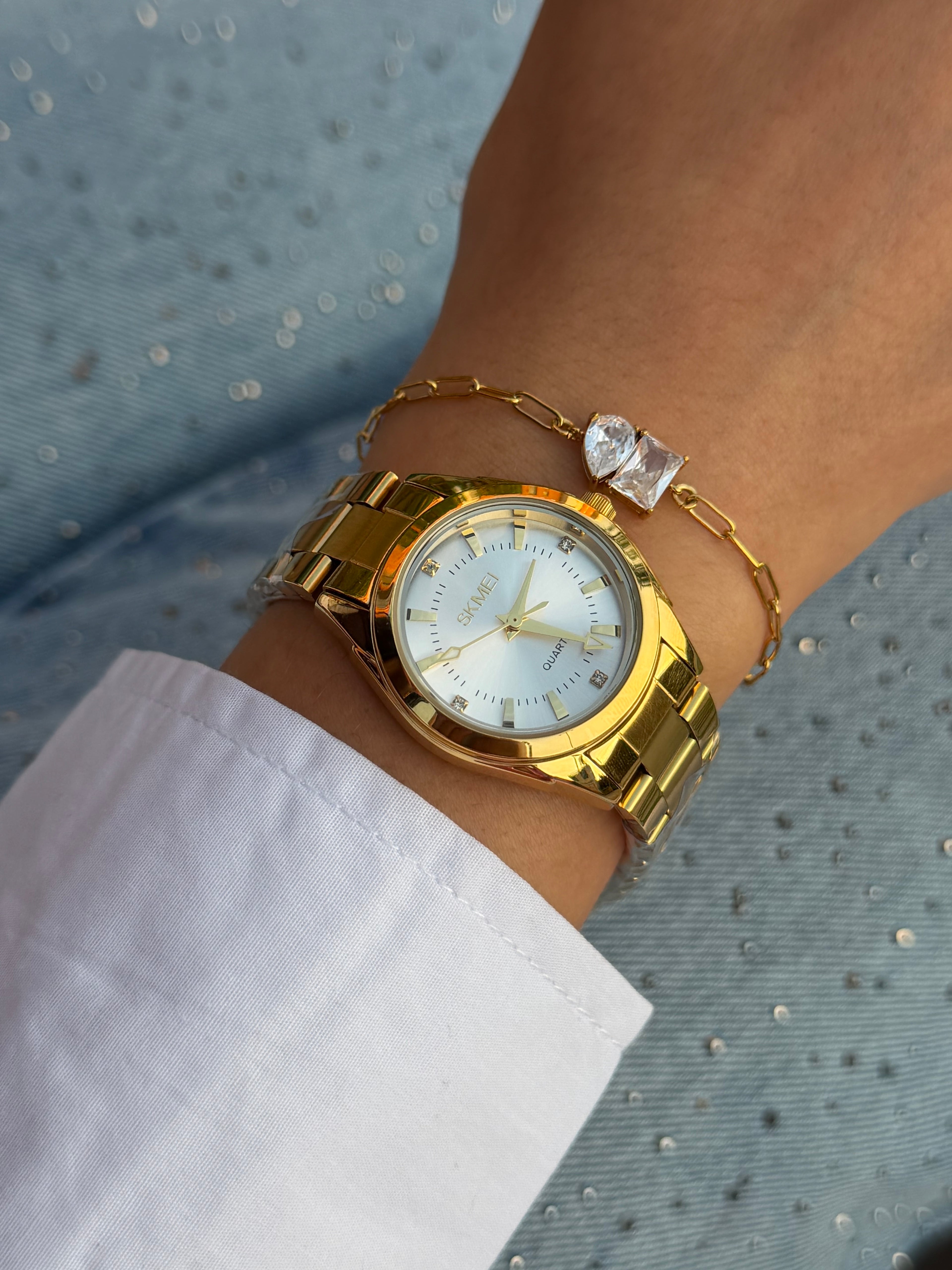 Reloj Gold Minimal Round