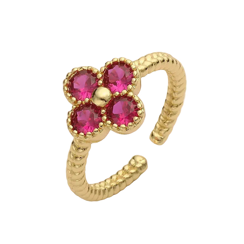Anillo Flor Fucsia