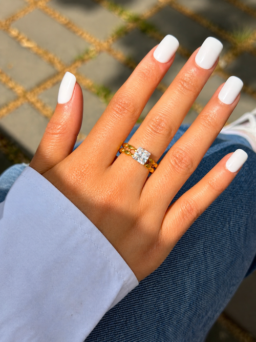 Anillo Eslabón Cristal