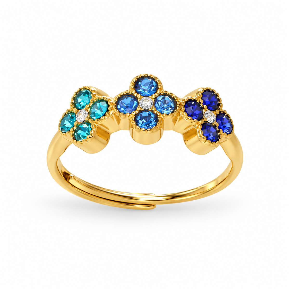 Anillo Floral Azul