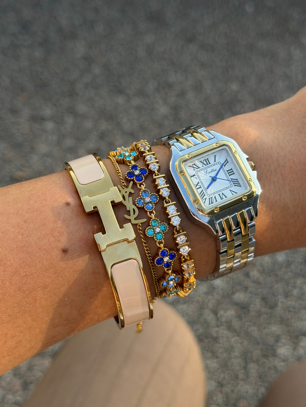 Pulsera Flor Azul