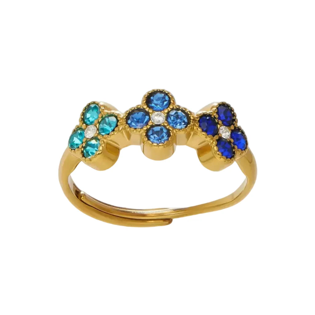 Anillo Floral Azul