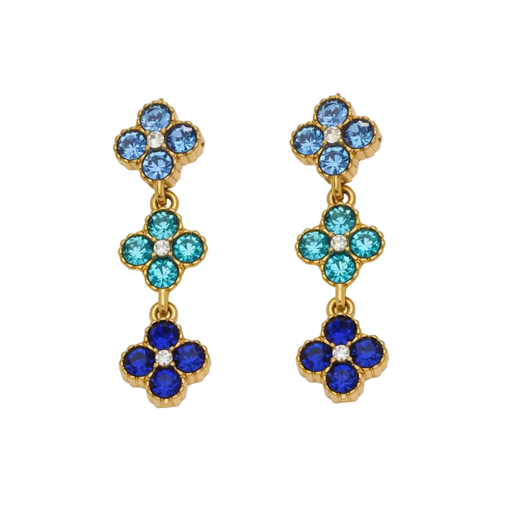 Pendientes Flor Azul