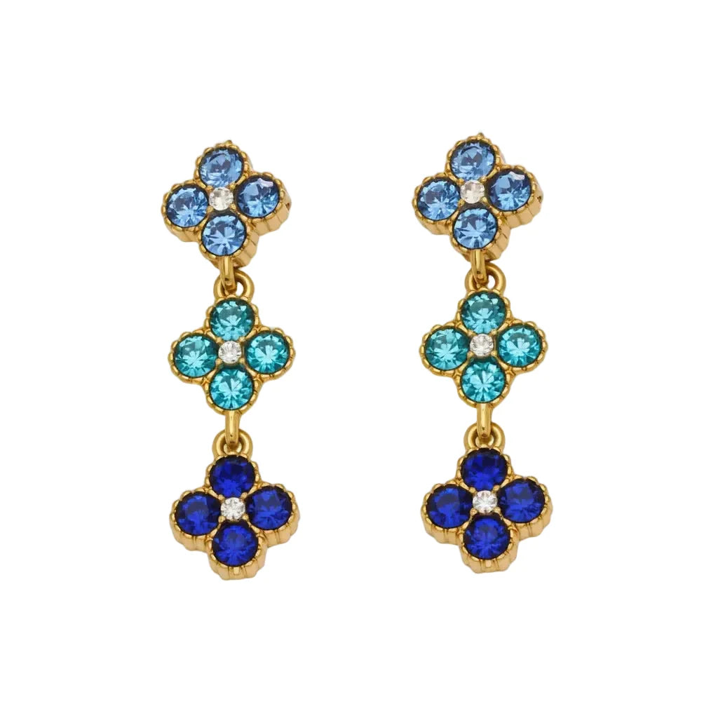 Pendientes Flor Azul